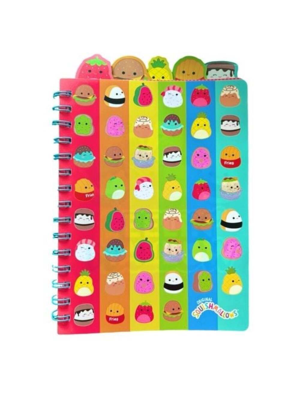 Squishmallows Notebook Journal Tabbed Food Theme Spiral NWT